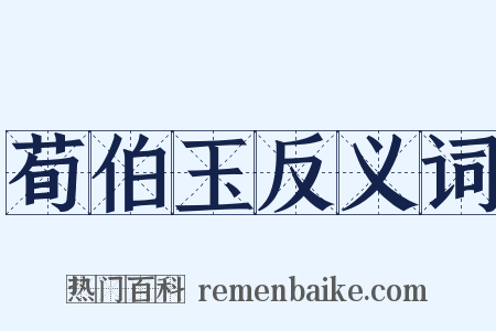 荀伯玉反义词是什么意思的图片